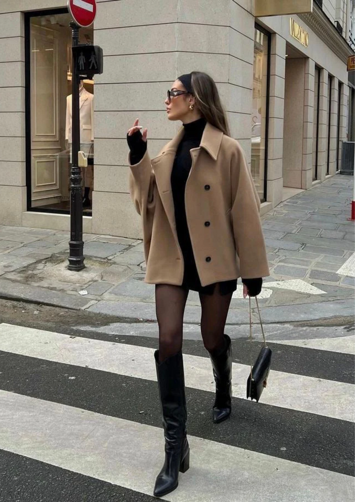 Lizzy | Trendy wool coat in plus size