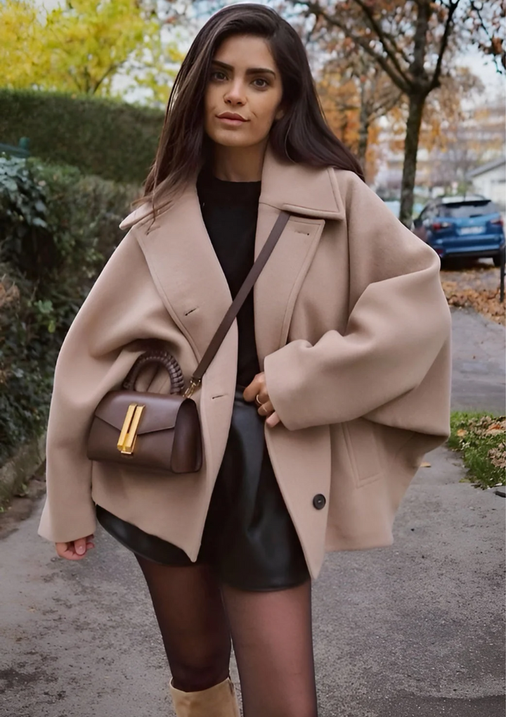 Lizzy | Trendy wool coat in plus size